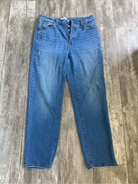 Universal Thread High Rise 90s Straight Jeans Button Fly Distressed 12R